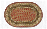 Braided Rug - Olive/Burgundy/Grey, 27^ X 45^ (Oval)