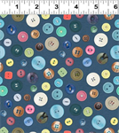 Clothworks - The Secret Life of Squirrels IV - Buttons, Dark Denim