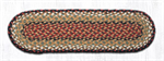 Braided Tablerunner - Burgundy/Mustard, 13^ X 48^ (Oval)