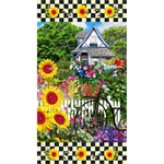 Print Concepts - Sunshine & Bumblebees - 24^ Sunflower/Bicycle Panel, Multi
