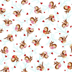 Quilting Treasures - Gnome For The Holiday - Birdie Toss, White