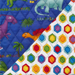 Fabri-Quilt - Quilted Fabric - Lost World, Blue/White