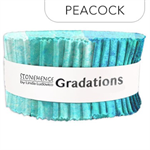 Northcott - Stonehenge Gradations II - 40 x 2½^ Strip Roll, Peacock