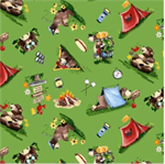 SusyBee - Baron Goes Camping - Campground, Grass Green