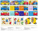 Studio E - Huggable & Lovable - 36^ Things that Go - Three small Books Panel