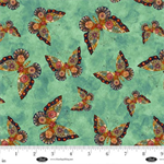 Blank Quilting - Enchanted Canopy - Butterflies, Teal