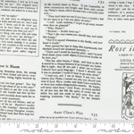 Moda - Love Note - Alcott Text Book Pages, Cloud