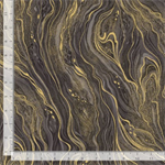 Timeless Treasures - Silver & Gold - Abstract Marbling Metallic, Iron