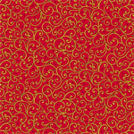 Quilting Treasures - Lavish Poinsettias - Scroll, Red
