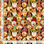 Timeless Treasures - Cider Season - Harvest Gnomes, Black
