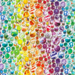 Robert Kaufman - Toy Chest - Marbles, Rainbow