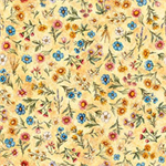 Quilting Treasures - Lil Farmers - Floral Toss, Marigold