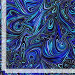 Timeless Treasures - Escapade - Abstarct Marble, Indigo