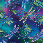 Benartex Traditions - On Dragonfly Wings - Small Dragonfly, Multi