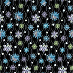 Blank Quilting - Aurora Flurries - Snowflake and Squiggles, Black