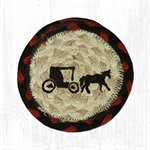 Braided Coaster - Amish Buggy, 5^