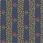 Andover - Dargate Polychromes - Flower Stripe, Navy