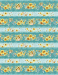 Wilmington Prints - Sunflower Sweets - Repeating Stripe, Multi