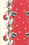 Moda - Toweling Basics - 16^ Hemmed Edge - Snow Buddies, Red