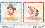 P & B Textiles - Barnyard Babies - 24^ Pillow Panel, Multi