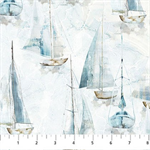 Northcott - Smooth Sailing - Small Sail Boats, White