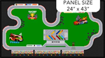Northcott - Turbo Speed - 24^ Race Track Playmat, Black/Multi