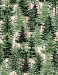 Timeless Treasures - Holiday Retreat - Pine Trees On Wood, Natural