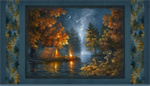 P & B Textiles - Fireside Serenity - 24^ Wishing Upon a Star Panel, Multi