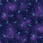 Clothworks - Celestial Magic - Metallic Moons, Dark Purple
