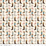 Riley Blake - Cowgirl - Boots, Cream