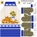 Northcott - Autumn Gathering - 45^ Apron Mitts Panel, Cream