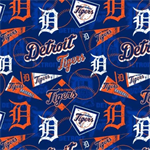 Fabric Traditions - MLB - Detroit Tigers - Names on Banners, Blue