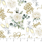 Northcott - White Wedding - Words, White