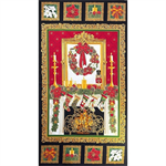 Timeless Treasures - Holiday - 24^ Fireplace Panel, Multi