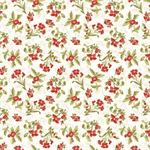 Clothworks - Holiday Nostalgia - Ditsy Floral, Light Cream