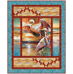 Northcott - Digital Quilt Top - Rise and Fall - featuring Tranquil Tides