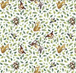 SusyBee - Jungle Friends - Tossed Animals, White