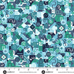 Makower Fabrics - Orbit - Countdown, Blue