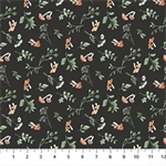 Northcott - Tanglewood - Mushroom Leaf, Charcoal