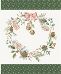 Riley Blake - Holiday Spirit - 36^ Season's Greetings Wreath Panel