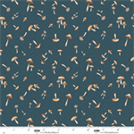 Blank Quilting - Wild and Free - Tossed Mushrooms, Navy