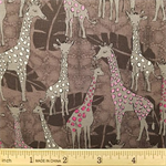 Blank Quilting - Wild Wild - Giraffes, Dots, & Leaves, Charcoal