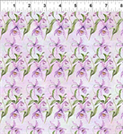 In The Beginning - Botanical - Iris' w/Leaves, Pale Lavender