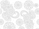 Quilting Treasures - LOVE, HOPE, PRAY - Lace Flowers, White