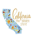 Riley Blake - Golden Poppies - 36^ California Panel, White