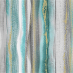 Michael Miller - Magnificent Peacock - Feathery Stripe, Turquoise