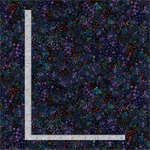 Timeless Treasures - Calico Cat - Dotted Wildflowers, Midnight
