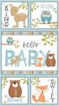 Wilmington Prints - Winsome Critters - 24^ Baby Panel, Multi