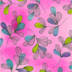 Quilting Treasures - Serafina - Tossed Leaves, Pink