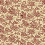 Henry Glass - 108^ Farmhouse - Toile, Cream/Red